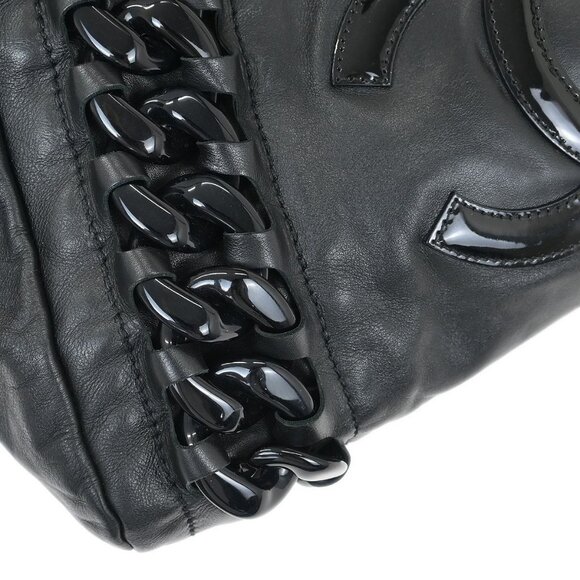 Chanel Black Calfskin Modern Chain Tote Bag 115777 - Picture 3 of 9